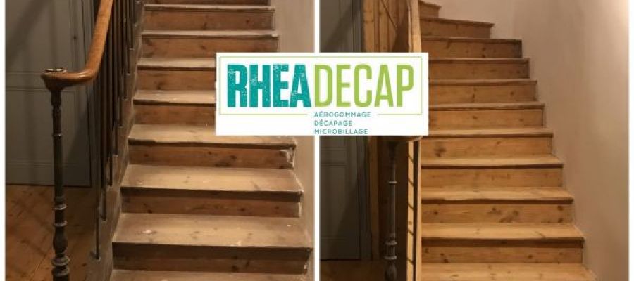 Renover un escalier en bois pichepin kaeser décapage peinture vernis huile vitrification aeronov