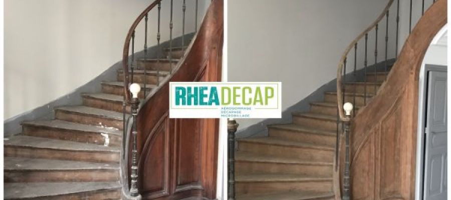 maison bourgeoise maitre cage d'escalier avant/après decoation intérieur architecte boiserie.  Qu’il s’agisse d’une vieille armoire,  secrétaire, Mon objectif est de préserver leur histoire tout en les rendant esthétiques et contemporain